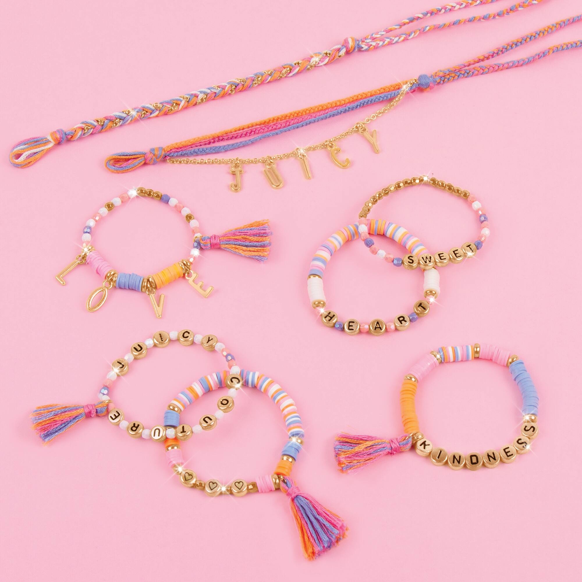 12 Pack: Juicy Couture Make it Real™ Love Letters Bracelets Kit